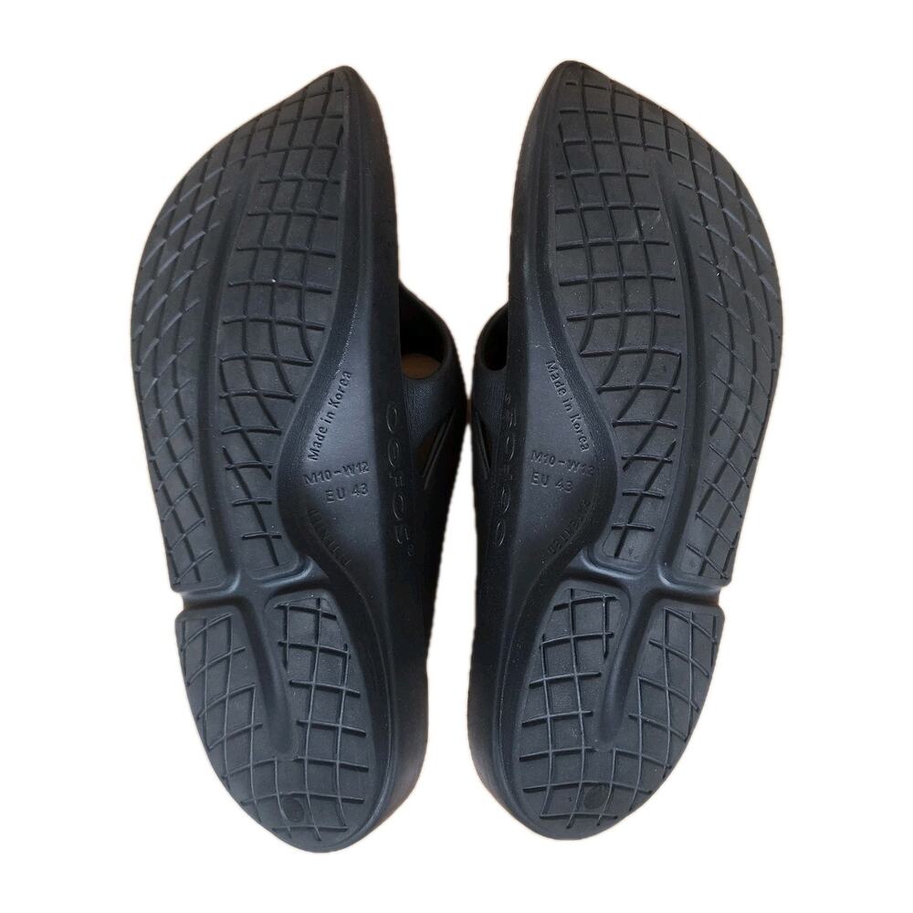 OOFOS Original Recovery Sandals Black Thong Flip Flops Men's 10 Women's 12 EU 43 - Picture 5 of 6